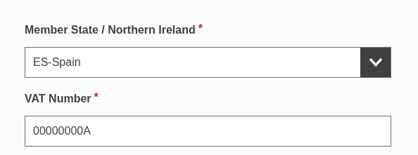 Formulario VIES para verificar el ROI