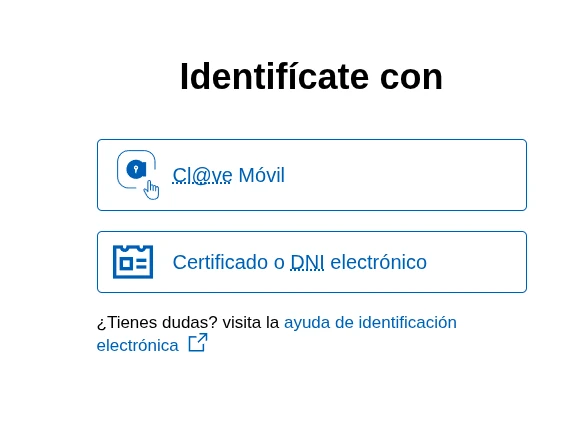 Identificación en Hacienda