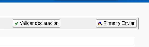 Botones para firmar y enviar